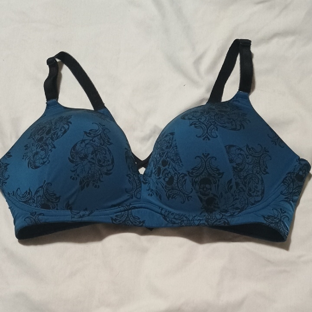 Torrid Curve Blue Floral Wireless Women's Bra 40DD